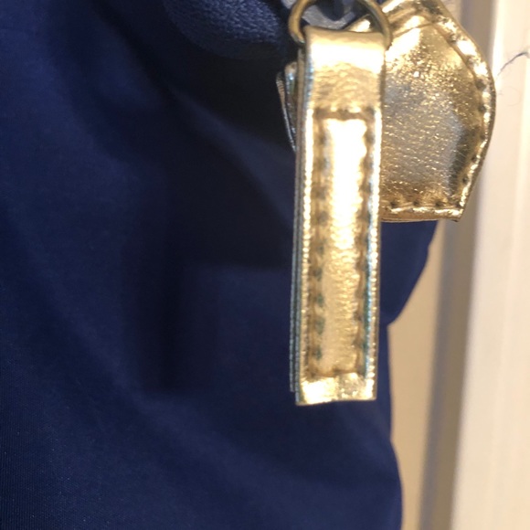 Blue and gold tote bag - Picture 3 of 8